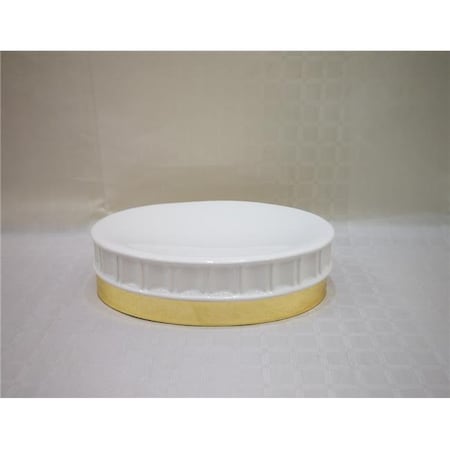 NuSteel PAN3H Panache Ceramic & Gold Soap Dish